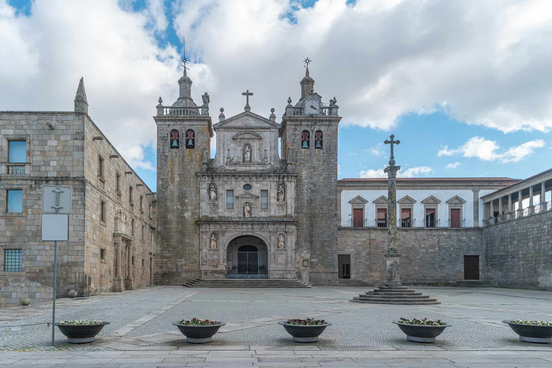 View at the Cathedral and Cloister building in Viseu. The origins of the city of Viseu date back to the Celtic period.