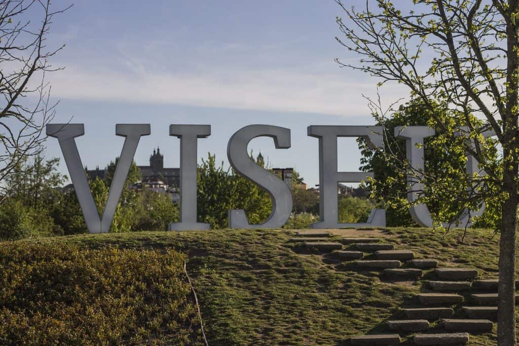 Viseu Portugal sign Parque de Santiago
