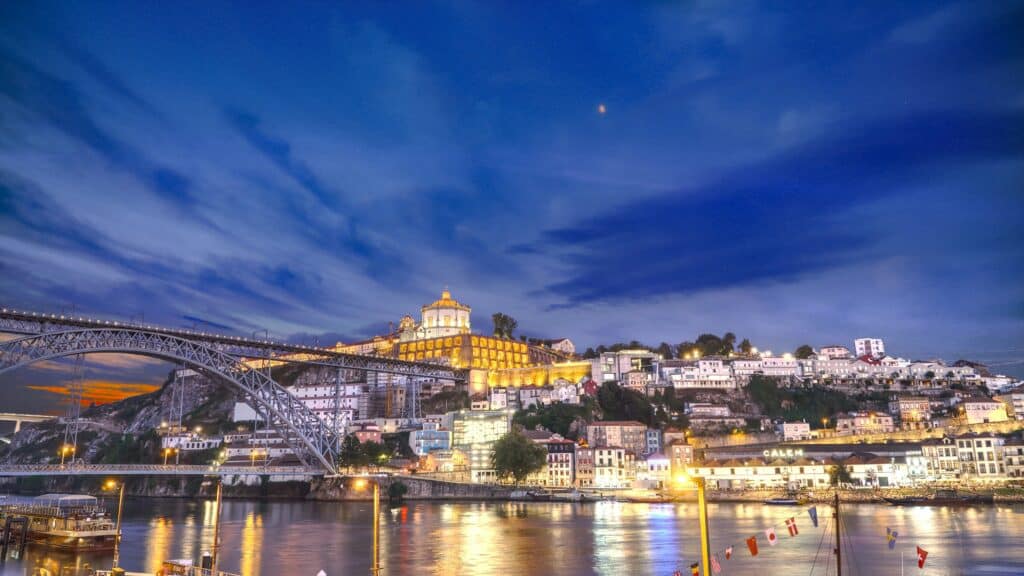 Porto-Portugal-douro-night-time